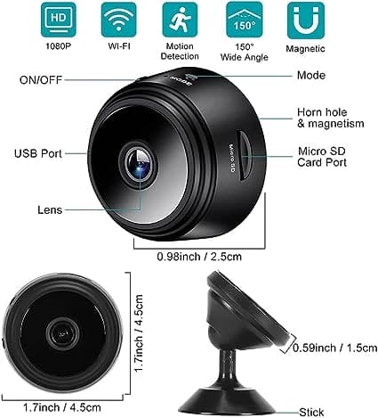 Mini Smart Camera, Network Monitor Security IR Camera, Home Security Wireless Camera, Hidden Spy Camera, Small Indoor Outdoor White Video Recorder Cam, WiFi Motion Detects Magnetic Camera, Small HD Nanny Cam with Night Vision & Motion Detection Mini Smart Camera, Network Monitor Security IR Camera, Home Security Wireless Camera, Hidden Spy Camera, Small Indoor Outdoor White Video Recorder Cam, WiFi Motion Detects Magnetic Camera, Small HD Nanny Cam with Night Vision & Motion Detection